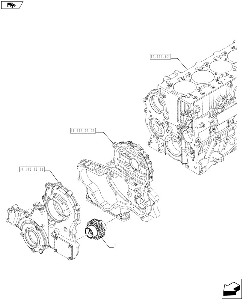 Case IH > JXC Serisi > Motor > Hidrolik Pompa Dişlisi