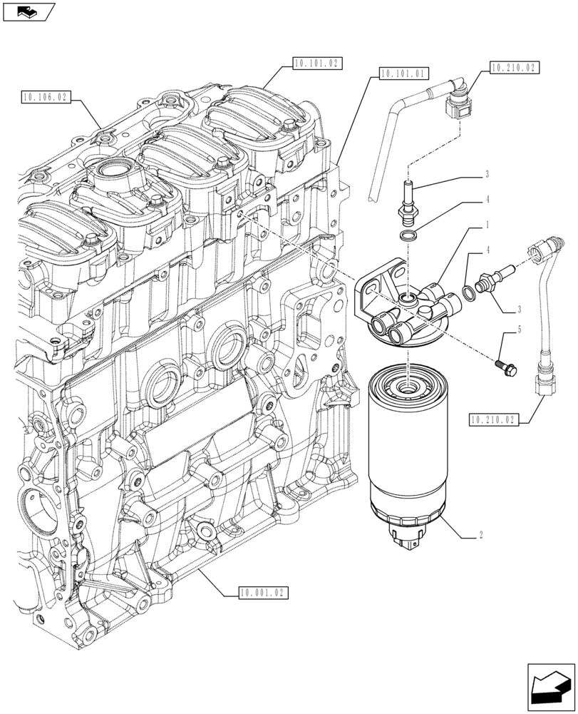 Case IH > JXC Serisi > Motor > Yakıt Filtre