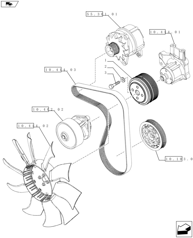 Case IH > JXC Serisi > Motor > Pervane Fan Kasnağı