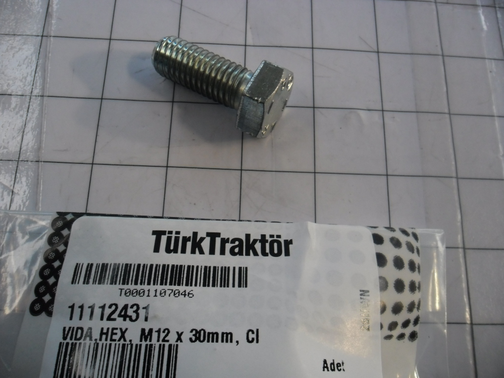 11112431 - VİDAHEX M12 x 30mm Cl 10 9 Full Thd